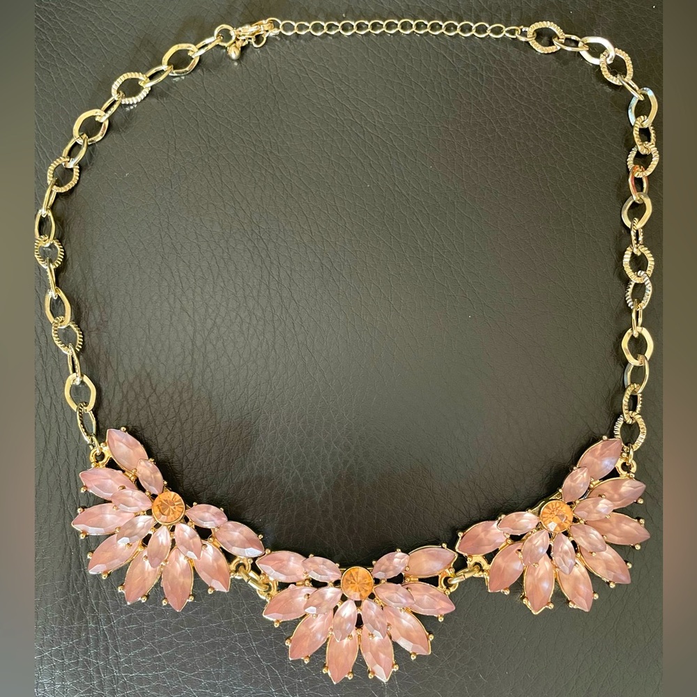 Pink and Gold Statement Necklace